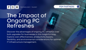 Discover the advantages of ongoing PC refreshes over bulk upgrades for businesses in this insightful blog. Explore cost-effectiveness, productivity boosts, flexibility, and environmental considerations for optimal IT infrastructure management.